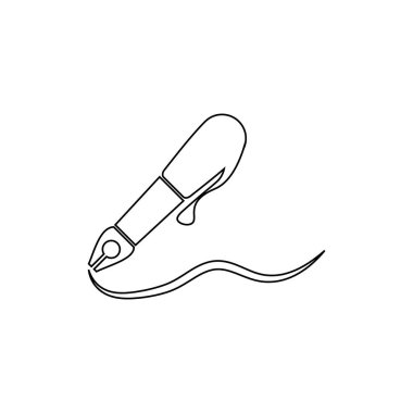 Dikiş ipliğinin çizgi film çizim simgesinin vektör çizimi