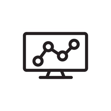 grafik vektörü ince çizgi simgesi