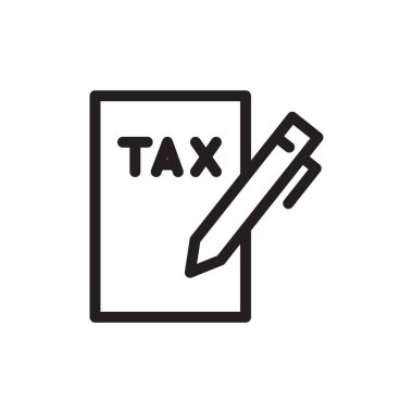 Vektör olarak vergi simgesi. logotype