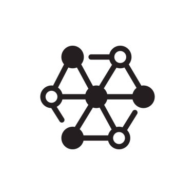 ağ vektörü ince çizgi simgesi