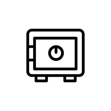 Güvenli vektör ince çizgi simgesi