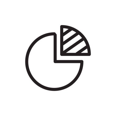 Pasta grafiği ikon vektörü. İnce çizgi işareti. izole edilmiş sınır sembolü çizimi