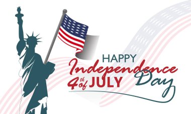 4 Temmuz Bağımsızlık Günü. Vektör illüstrasyonu