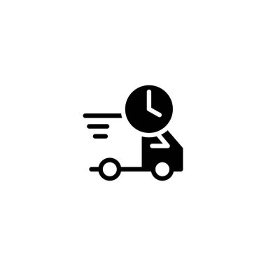 zaman dağıtım simgesi vektör illüstrasyonu