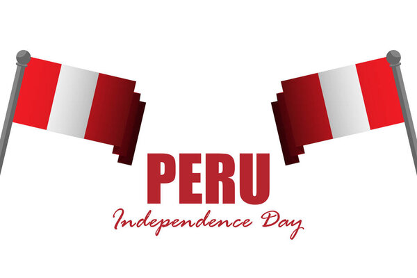 Vector Illustration of Peru Independence Day. celebration peru day, holiday