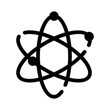 atom simgesi vektör illüstrasyonu