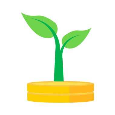 Bozuk paralı yeşil ağaç ve bitki.