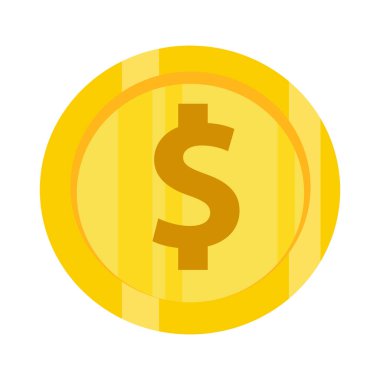 para sikkesi düz ikon vektör illüstrasyon tasarımı