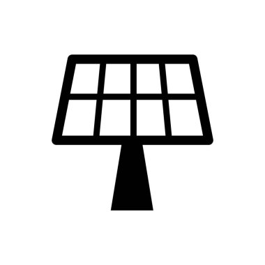 Ağ ve mobil uygulama tasarımı, panel logosu, konsept için beyaz arkaplanda izole edilmiş enerji paneli simgesi vektörü