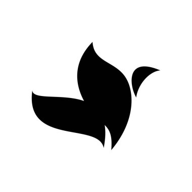 kuş logosu tasarımı vektör çizimi