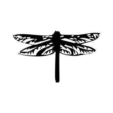 Yusufçuk ikonu. Beyaz arkaplanda izole edilmiş web tasarımı için yusufçuk vektör simgesinin basit bir gösterimi