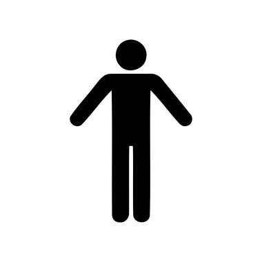 İnsan simgesinin vektör illüstrasyonu