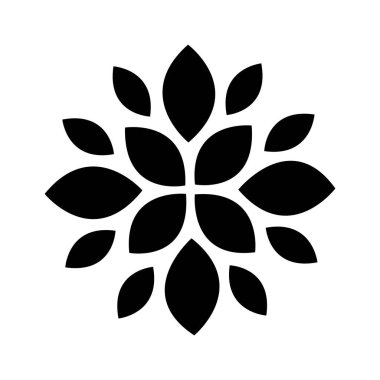 çiçek simgesi vektör illüstrasyonu