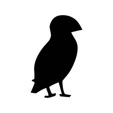 karga simgesi vektörü beyaz arkaplanda izole edildi, karga işareti sembolü logosu konsepti, ana hat tasarım ögeleri