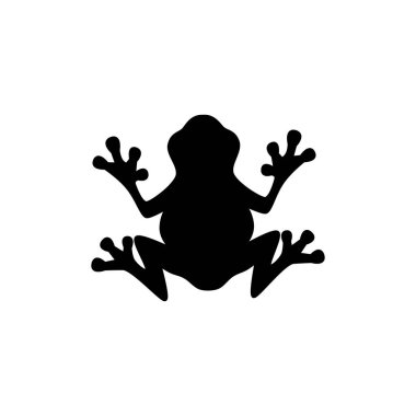 Kurbağa siyah simgesi, izole edilmiş arka planda konsept vektör işareti. düz çizim, sembol