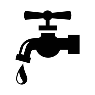 Musluk. Web simgesi basit illüstrasyon