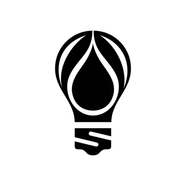Yaprak simgesi olan ampul, basit biçim