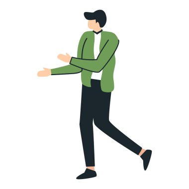 Maskeli ve eldivenli adam.