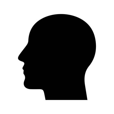 profil adamı simgesi vektör illüstrasyonu