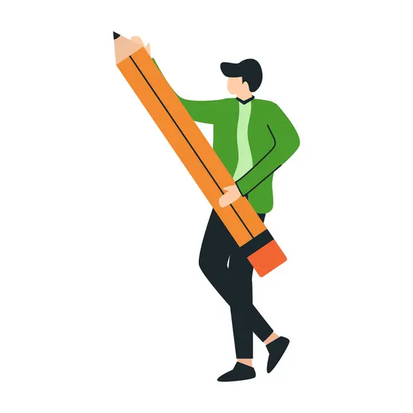 Elinde ginat kalem tutan kişi.