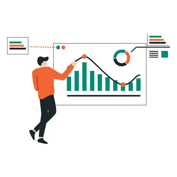 Veri canlandırma kişi sunum iş grafikleri