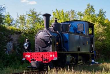 old train in front of the railway station, russia