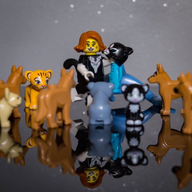 Oyuncak ayı şeklinde bir grup insan.