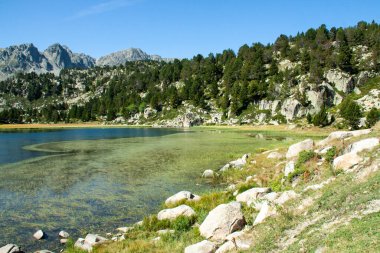 Lago de montana del circo de Pessons, Andorra. clipart