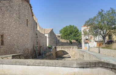 San Mateo Köprüsü ve Duvarı, İspanya 'nın Castellon ortaçağ köyü..