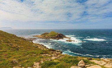 Deniz feneri rotası, Cape Tourinan sahnesi, Galiçya, İspanya