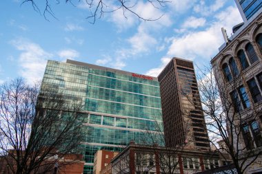 Pittsburgh, Pennsylvania - January 2023 - Three PNC Plaza skyscraper downtown