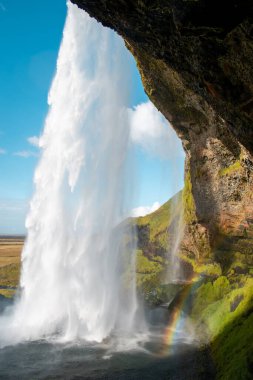 View of Seljalandsfoss on a sunny day, Iceland