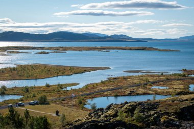 Sunny day in Thingvellir National Park, Iceland