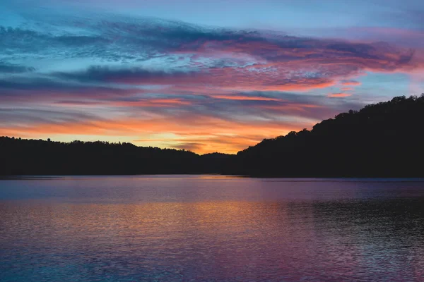 stock image Colorful sunset over Cheat Lake, West Virginia