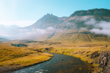 River near Kirkjufell Mountain on the Snaefellsnes Peninsula, Iceland