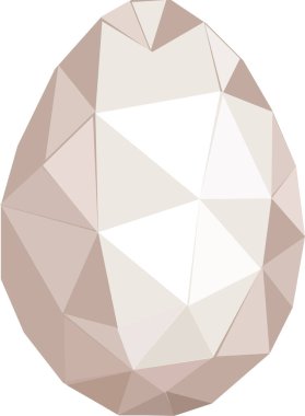  Üçgenden yapılmış geometrik yumurta. Vektör illüstrasyonu