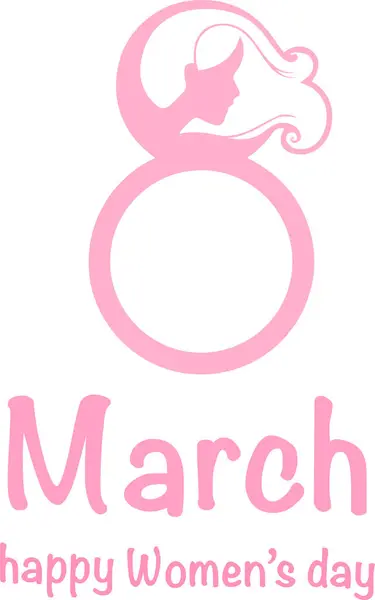 8 Mart tebrik kartı. Vektör çizim