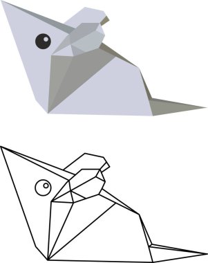 Tarla faresi üçgenden yapılmış. Vektör illüstrasyonu