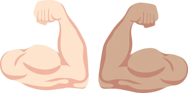 Güçlü kaslı kollar. Vektör illüstrasyonu