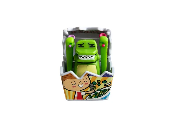 Crocodile in a cereal box. High quality photo