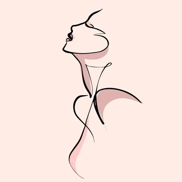  Bir yüz çizimi. Vektör illüstrasyonu