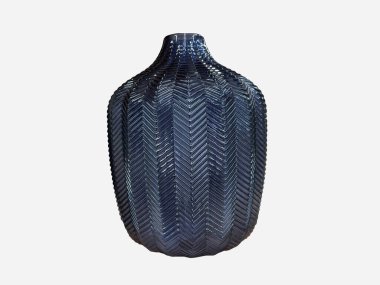 Çiçek vazosu beyaz arkaplanda izole edilmiş. Yüksek kalite fotoğraf