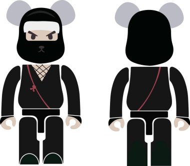  Ninja bearbrick constructor cartoon toy clipart