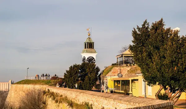 Una Vista Del Vecchio Edificio Fortezza Petrovaradin Una Vista Del — Foto Stock