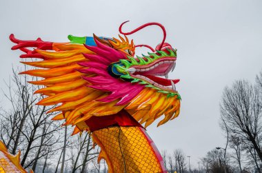Traditional lanterns on display at the Chinese Light Festival in Novi Sad.