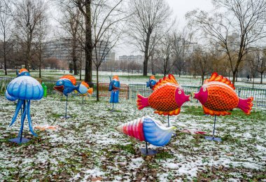 Traditional lanterns on display at the Chinese Light Festival in Novi Sad.