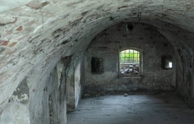 Novi Sad, Serbia. January 15, 2023.The walls of the Petrovaradin fortress in winter without snow.