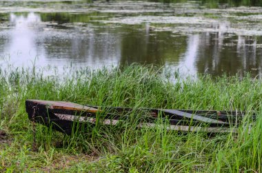Wooden boats pulled to the shore of the National Park - Sodros.