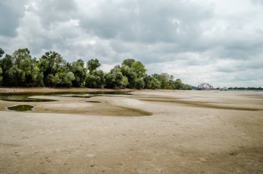 Novi Sad kenti yakınlarındaki Tuna Nehri 'nin kumlu kıyısında. Petrovaradin yakınlarındaki Tuna Nehri 'nin Panorama kıyıları. Şehrin sahillerinden biri, Novi Sad 'daki Oficirac..