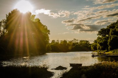 Ulusal Park 'ın güzel panoramik manzarası - Sodros, yaz sonundan önce.